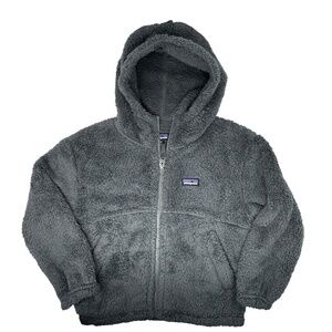 Patagonia Kids Lost Gatos Fleece Hoodie Jacket Forge Grey Sz XS(5-6)